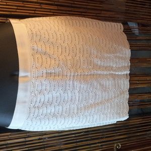Jcrew white lace skirt size S